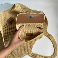 YSL Originals Premium Bag ICARE in Raffia