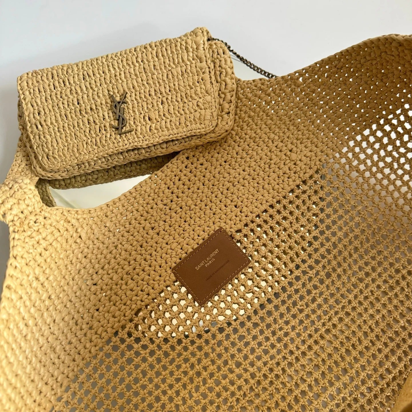 YSL Originals Premium Bag ICARE in Raffia